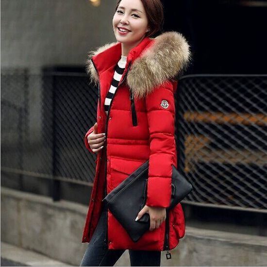 manteau doudoune rouge femme