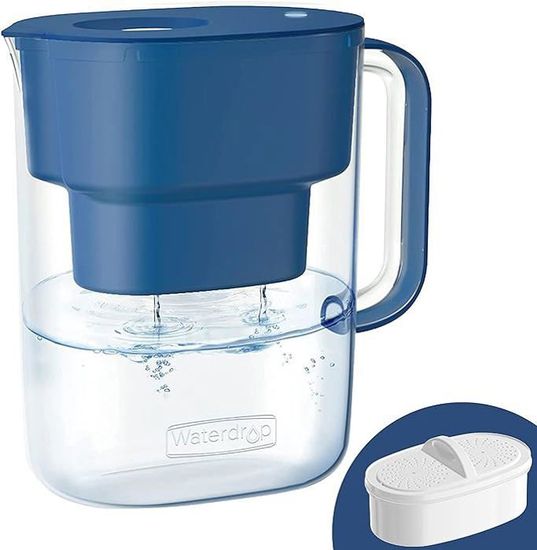 Filtre Eau Carafe Filtrante Waterdrop Chubby 3.5L - Filtre 90 Jours - Réduction Chlore Et Fluor - NSF Certifié Ecofiltro 5l