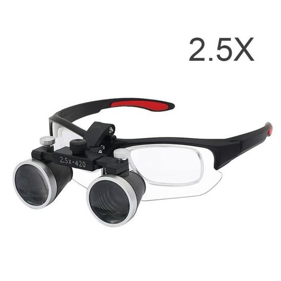 Loupes Binoculaires Dentaires 2.5x - Marque Koultona - Distance De Travail 320-420 Mm - Champ De Vision 80 Mm - Neuf Pour Chirurgie Et Laboratoire