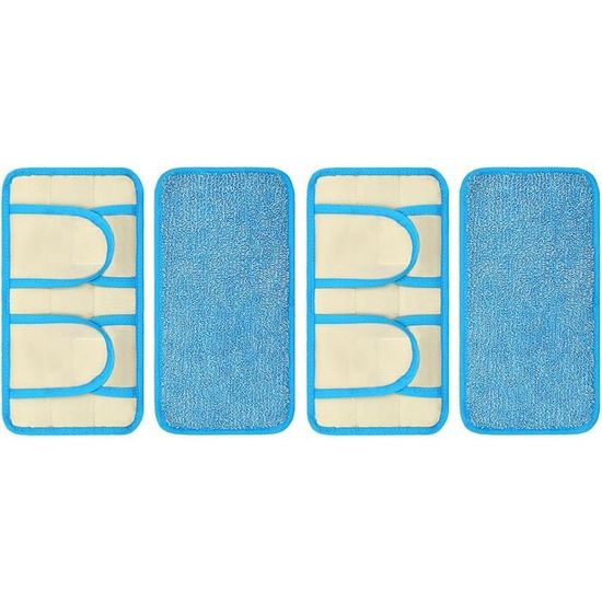 Housses De Rechange Pour Balai Serpillière Microfibre - Lot De 2 - Vert - 43x13,5 Cm - Pour Surfaces Dures