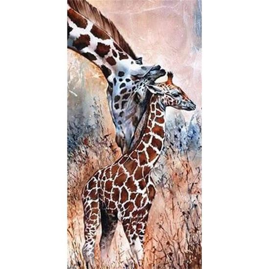 Décoration Murale Girafe Kit Peinture Diamant Girafe 5D - 30x40cm