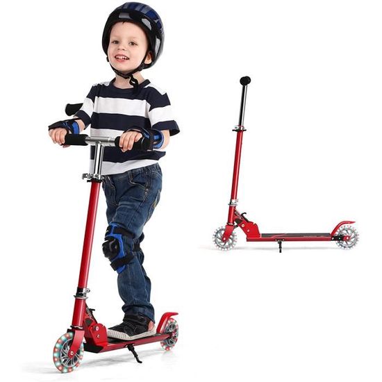 Trottinette enfant - Lumineuses - Pliable - 2 Roues - Hauteur Réglable