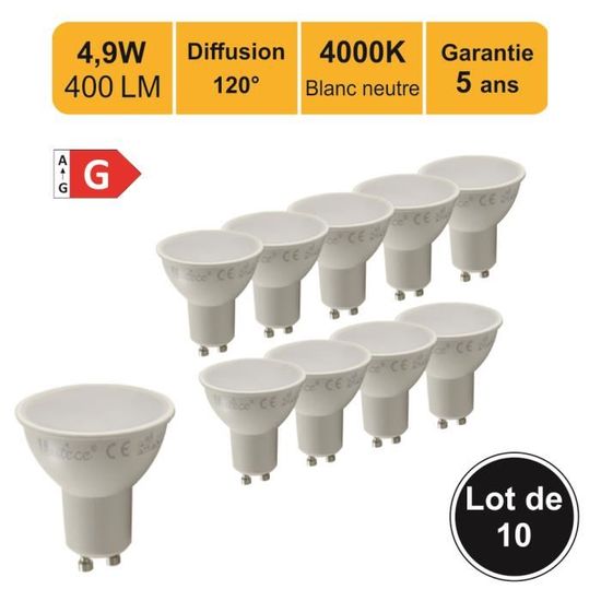 Ampoule LED GU10 10W 4000K neutre 1000lm by Samsung - Vente en ligne de  matériel électrique