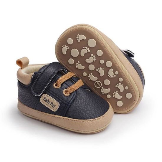 Chaussures Premier Pas Bébé Garçon Fille Intérieur Chaussures En Cuir  Antidérapant 0-18 Mois Blanche - Cdiscount Chaussures