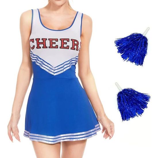 Déguisement Cheerleader / Costume Pom-pom girl / Costume Pom Pom USA / – La Maison Du Déguisement