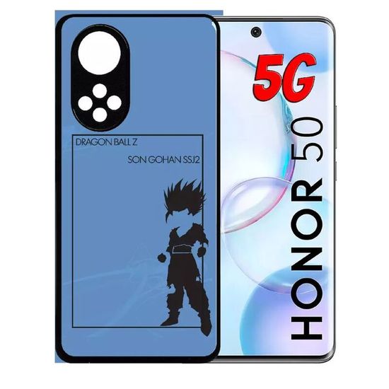 Coque Honor 50 Motif DBZ Son Goku - Silicone Noir - Protection Et Personnalisation