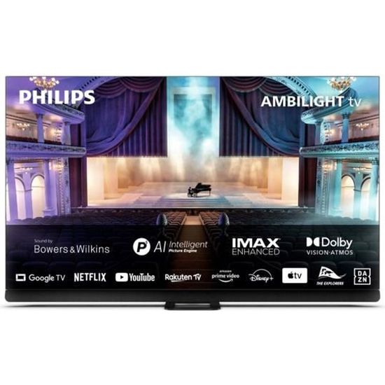 Téléviseur OLED Philips 65OLED908 - 164 cm - Blanc - Smart TV - 4K UHD - HDR10+ Adaptive - Dolby Vision