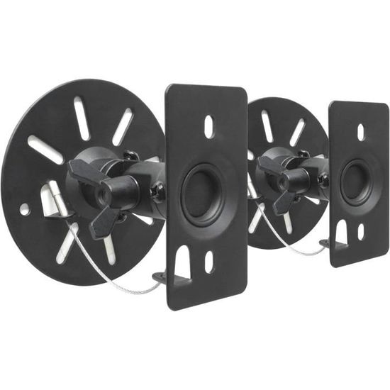 Hama 2 Pieds Enceintes Universels Réglables Jusqu'à 123cm - Supports Haut-Parleurs Noirs