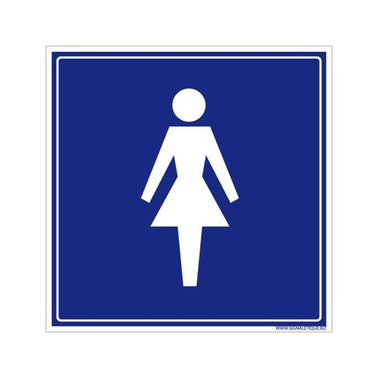Plaques De Porte WC Dames + Messieurs - Aluminium Adhésif 75 Mm (OFFORM DESIGN)