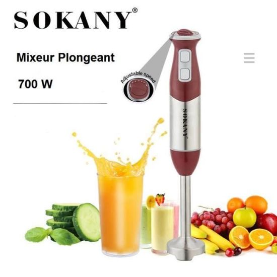 BO11143-Mixeur Plongeant SOKANY - Mixeur Electrique - Mixeur Multifonction 700W