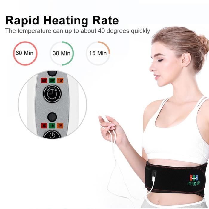 Ceinture chauffante unisexe pour ceinture de physiothérapie avec support en graphène