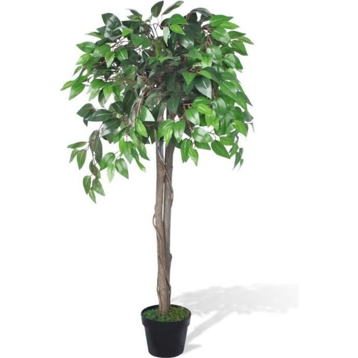 Palmier Artificiel Plastique 110 cm- Plante Arbre Artificiel décoration Jardin Décoration pour Intérieur et Extérieur-avec Pot♕1080