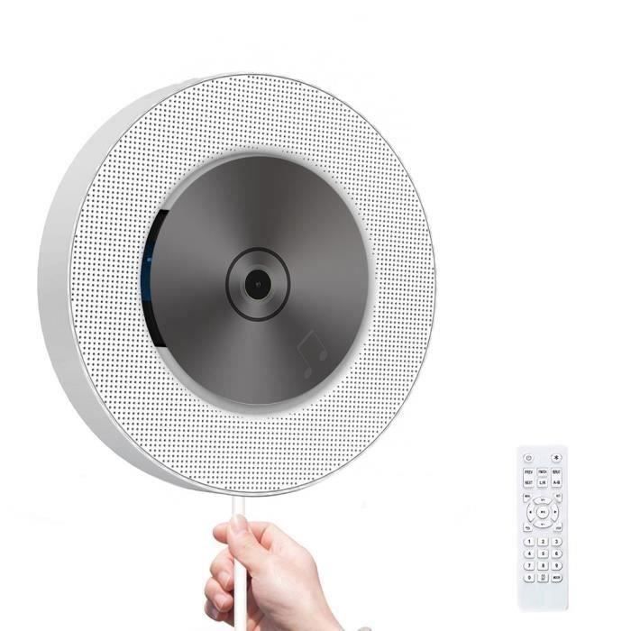 Lecteur CD Portable Avec Bluetooth Contrôle à Distance de Maison Haut-parleurs Intégrés de Hi-fi Montage Mural