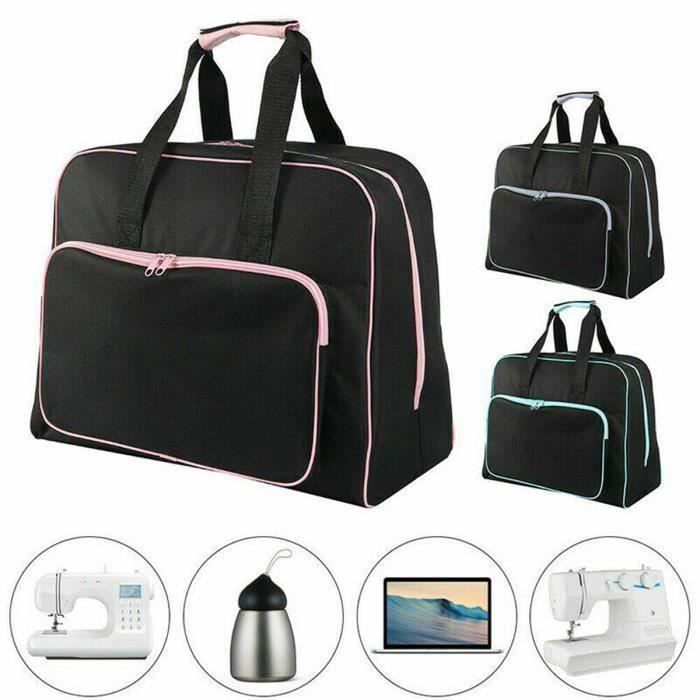 Sac de Machine à Coudre Multifonctionnel Portable Sac de Rangement Étui de Transport avec Poche Étanche Fourre-tout rose