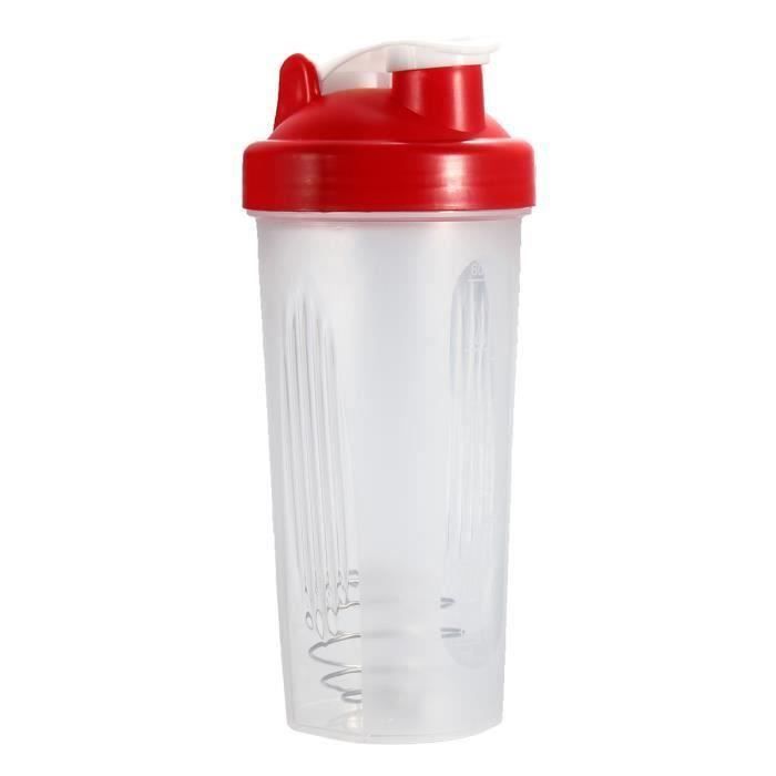 400 600ML Bouteille d'Eau Protéine Shaker Mélangeur ROUGE 600ML My05159