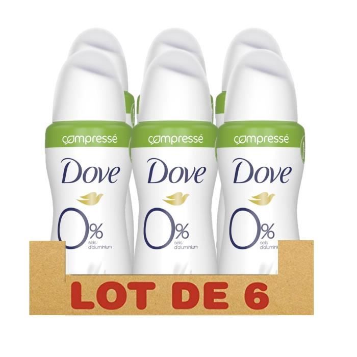 DOVE Lot de 6 Déodorants Femme Spray Compressé Original Fraîcheur 24h - 100ml