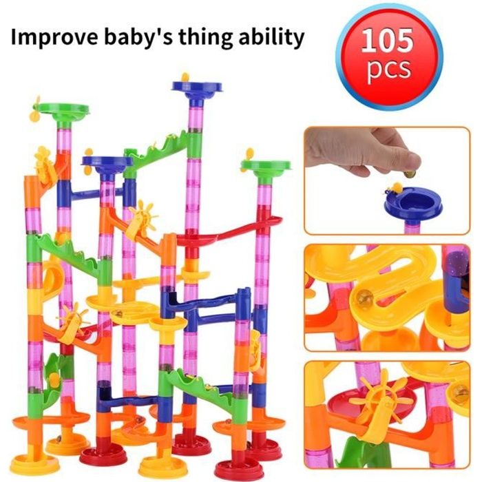 Circuit de Billes Jeu de Construction Jouet Enfant Bloc Piste Éducatif-HB044