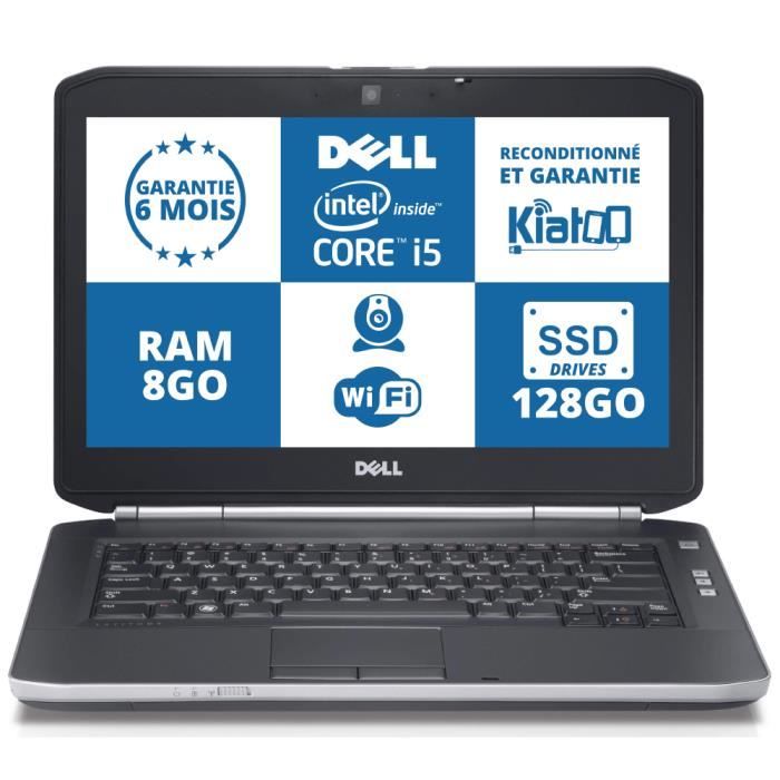 Ordinateur Portable Dell Latitude E6420 Core I5 8go Ram 128 Go Ssd Drives,wifi,