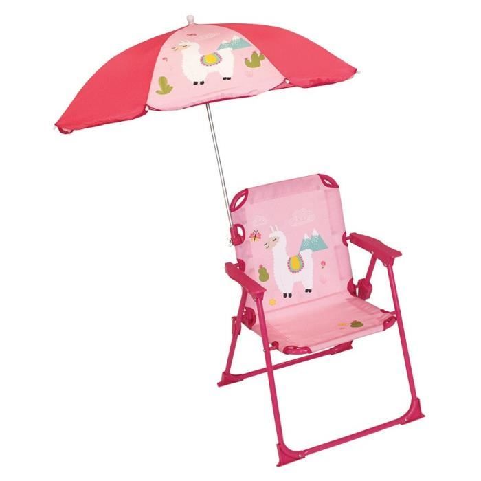 FUN HOUSE 713142 LOLA LAMA Chaise pliable avec parasol pour enfant