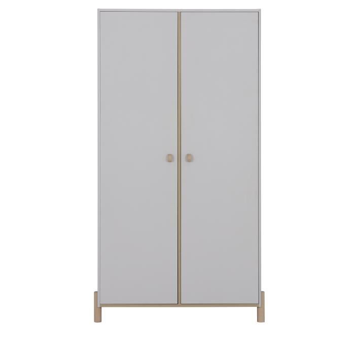 Armoire 2 portes Galipette Eliott - Gris bois