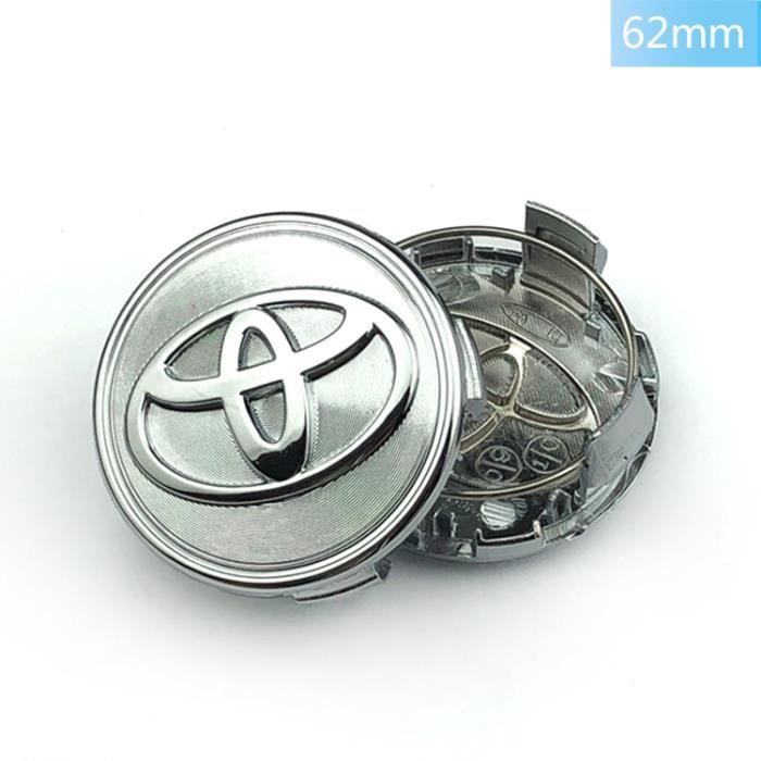 Chrome Centre Roue 4×OD62mm Toyota Cache Moyeux Pour Badge Logo