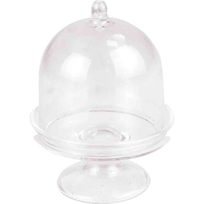 Cloche plexy sur pied 8 x 5,5 x 5 cm - MegaCrea {couleur}