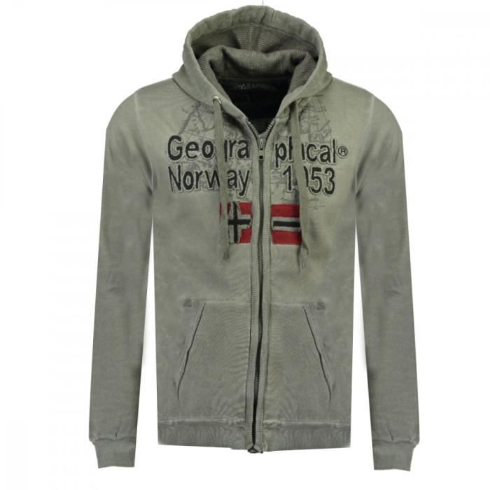 Sweat Gris clair Homme Geographical Norway Gimdo