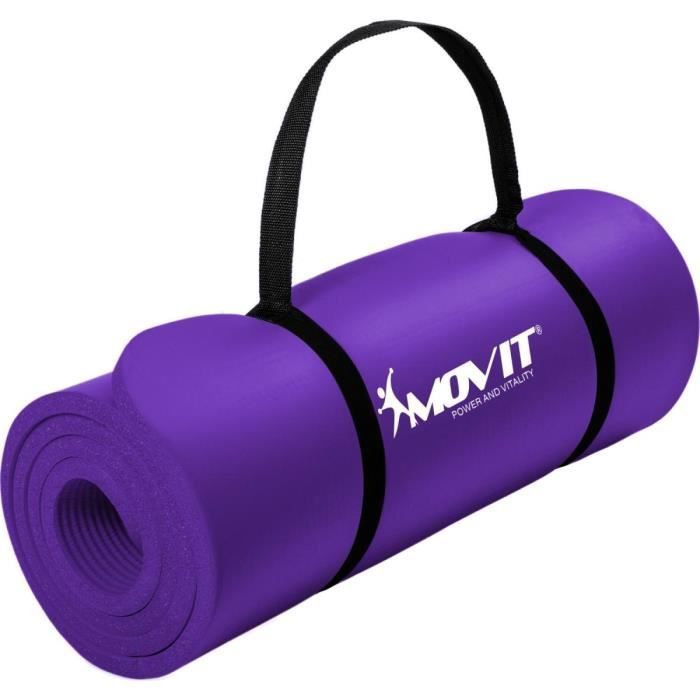 MOVIT Tapis de gymnastique 190cm x 60cm x 1,5cm, violet