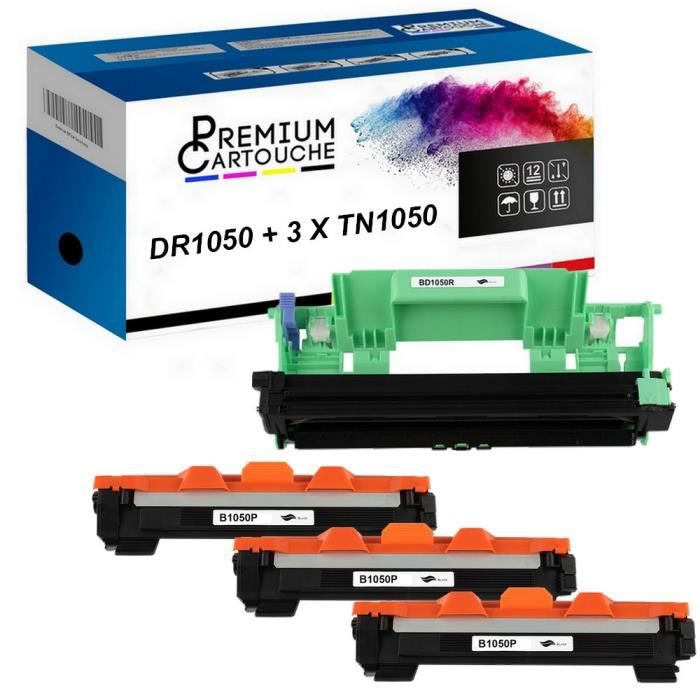 Toner DR+TN-1050 Tambour + Toner x3 Compatible pour Fuji Xerox DocuPrint P115BFuji Xerox DocuPrint P115WFuji Xerox DocuPrint M115WFu