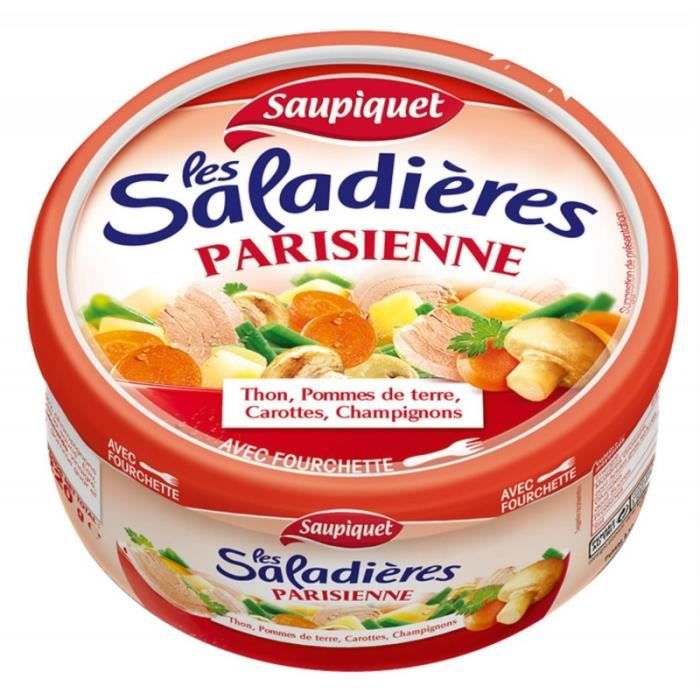 SAUPIQUET - Saladières Parisienne Snacking 220G - Lot De 4