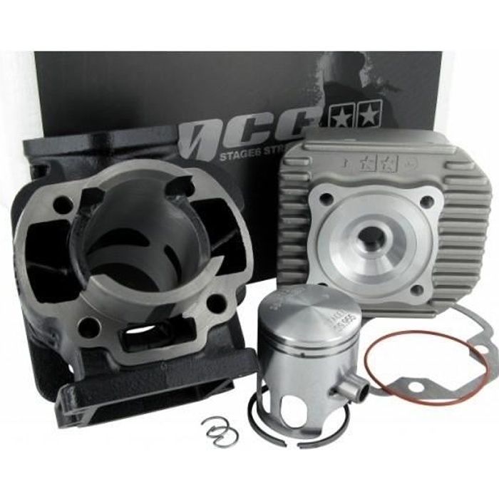 Stage6 - Cylindre Stage6 STREET RACE 50cc, Moulage, d = 40mm debout pour Minarelli, 10mm axe de piston Réf 9819