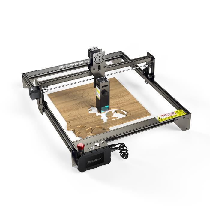 ATOMSTACK S10 PRO Puissance laser 50W Protection des yeux Machine de gravure laser avec bouton d'arrêt d'urgence - 410x400mm