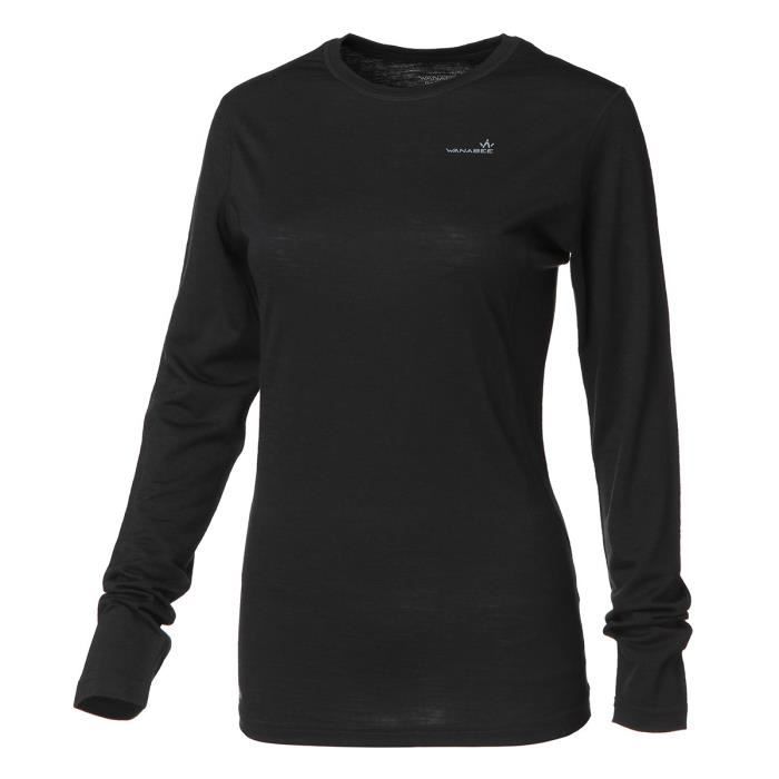 WANABEE Sous-vêtement de randonnée Ld WoolwarSml - Femme - Noir