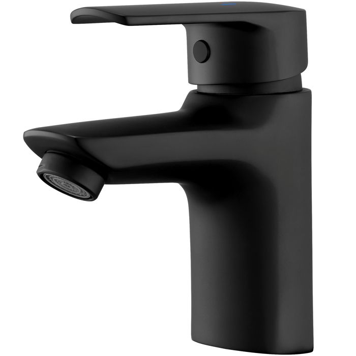 Robinet De Lavabo Monocommande Dart Black - Laiton - Noir - Pour Salle De Bain Ou Cuisine - Installation à Poser