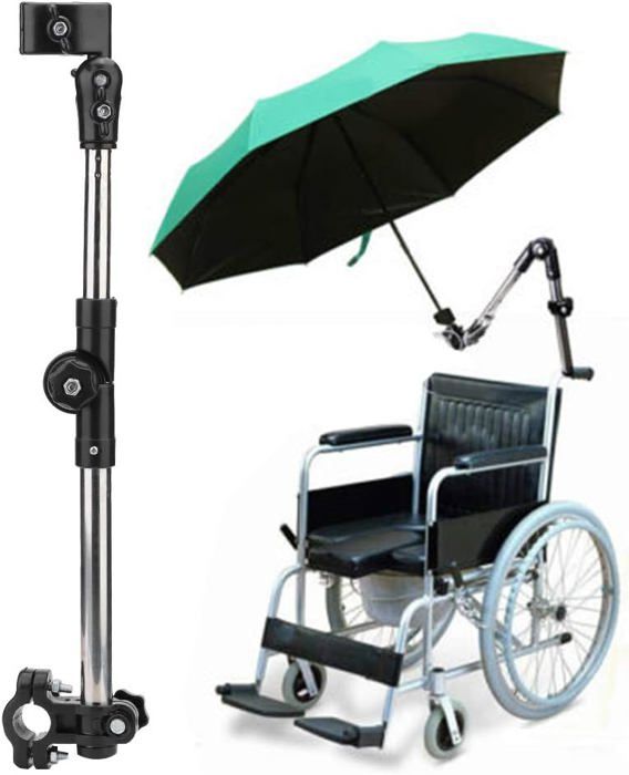 Accessoire de parapluie pour fauteuil roulant, porte-parapluie spécial Accessoire de parapluie pour fauteuil roulant, porte-parapluie spécial
