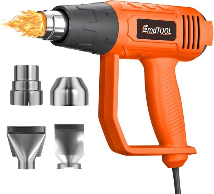 Décapeur Thermique EmdTool 2000W Températures Réglables 60-600℃ - 4 Buses