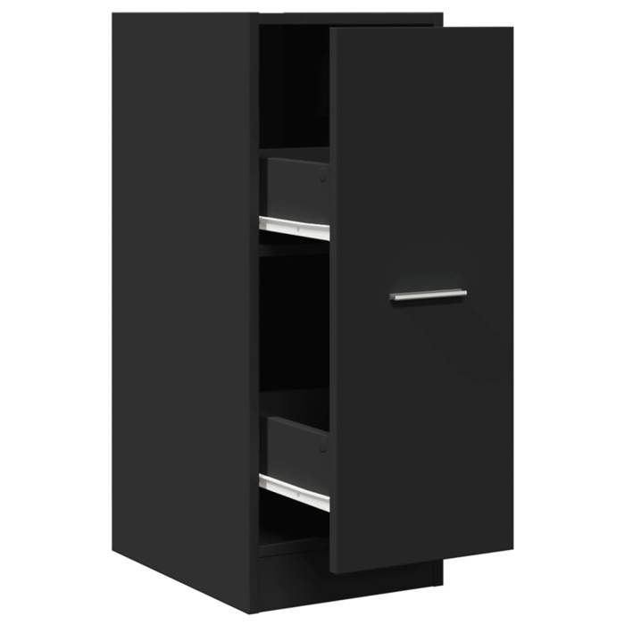 Armoire dapothicaire - mango - Armoire haute - noir 30x41x775 cm bois dingénierie M1324