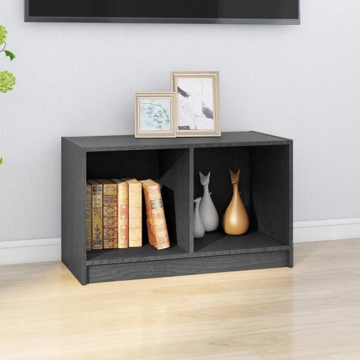 Meuble TV/Hi-Fi - mango - Gris 70x33x42 cm - Bois de pin massif M771