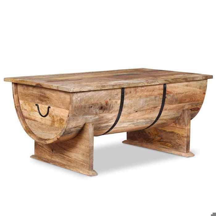 Table de salon Bois - Armoire basse Table basse Bois de manguier massif 88x50x40 cm@EU84371887