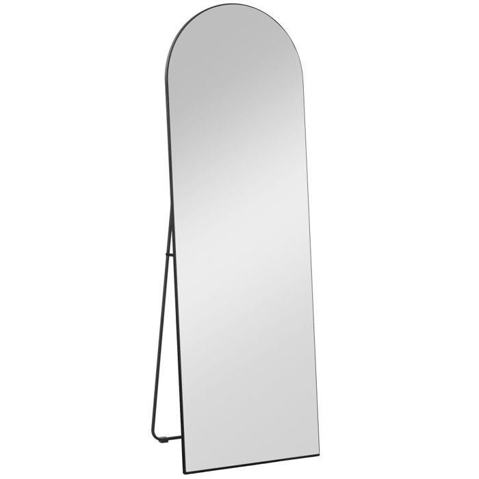 Miroir Sur Pied, Miroir Pleine Longueur Avec Support, Miroir Mural Autoportant 37 X 157 Cm Blanc 98744453
