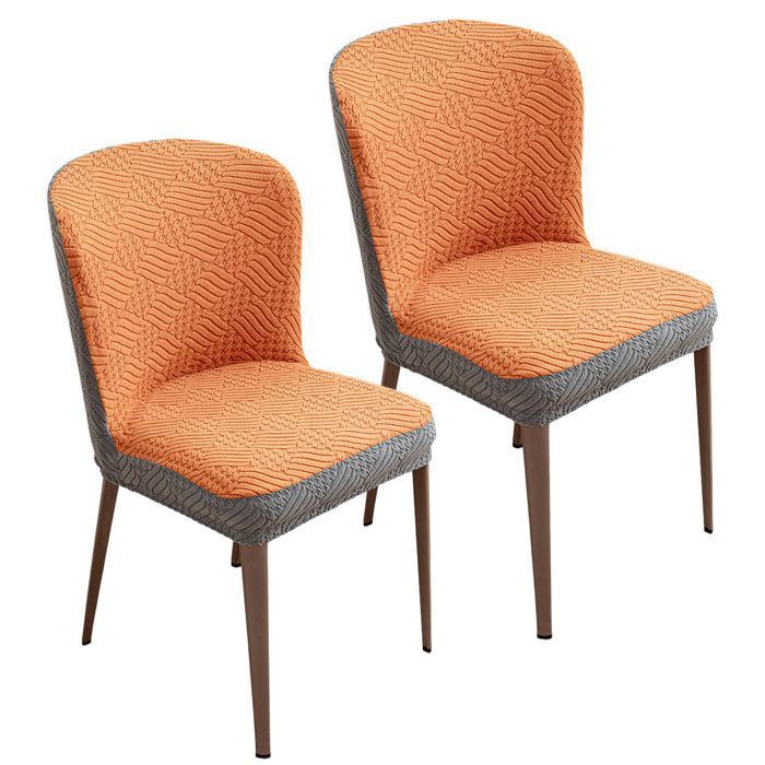 Housses de chaise - YYV - Lot de 2 - Élasthanne extensible - Orange - Intérieur YYV