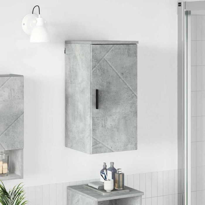 vidaXL Armoire murale salle de bain gris en contreplaqué - Meuble haut suspendu 883347