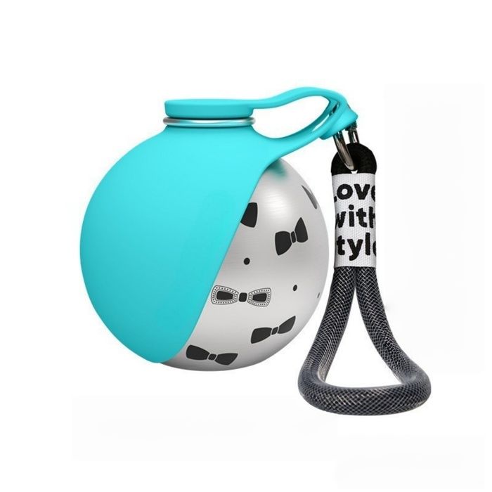 Gourde pliable en acier inoxydable 304 distributeur deau portable pour chiens et chats en extérieur-bleu