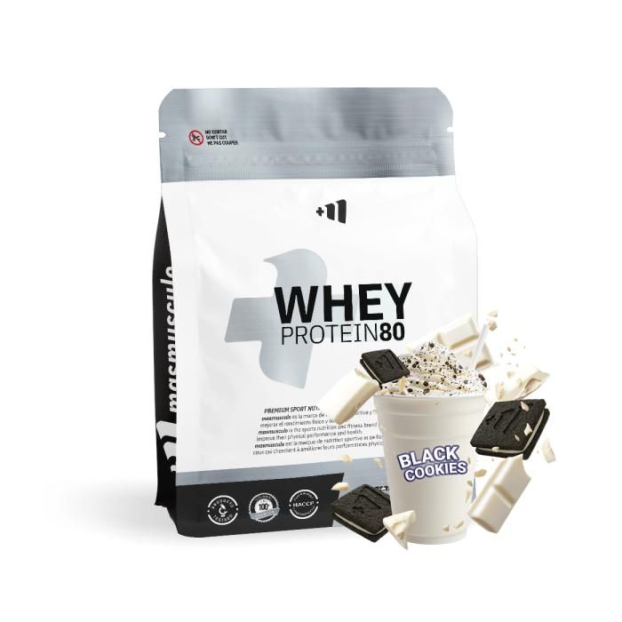 MASmusculo Whey Protein80 (Refill Bag) - 3 Kg - WhiteChoc and Black Cookies - Protéine de lactosérum
