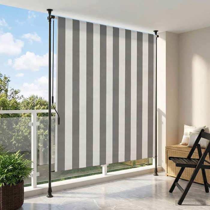 vidaXL Store Roulant Extérieur Anthracite et blanc 200 x 270 cm 42037140