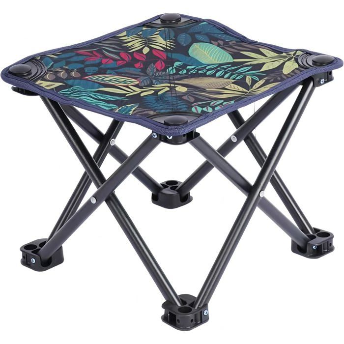 Chaise pliante portable – tabouret compact – idéale pour le camping la pêche et le dessin en extérieur – motif feuille d’érable –
