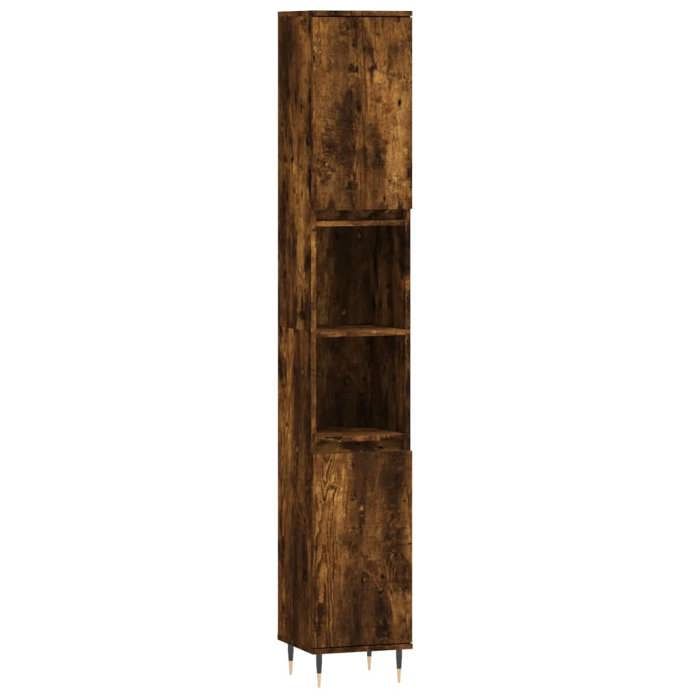 VENTE-FLASH Armoire de bain - Colonne - chêne fumé 30x30x190 cm - bois dingénierie(16737831529)VIDAXL