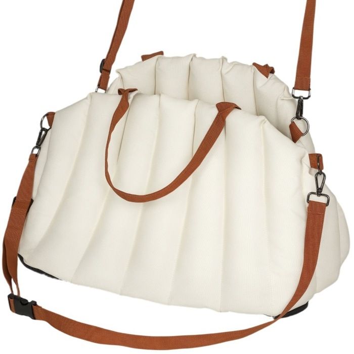 Sac de transport pour chien – Siège auto pour chien – pour chiens jusqu’à 5 kg – Blanc crème