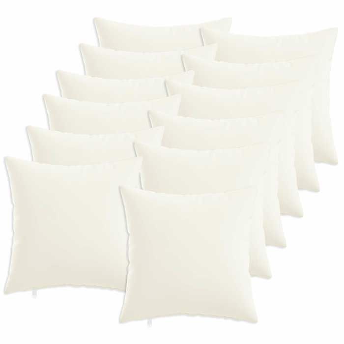 vidaXL Housse de coussin 12 pc HEERLEN Blanc 50 x 50 cm Tissu 910773