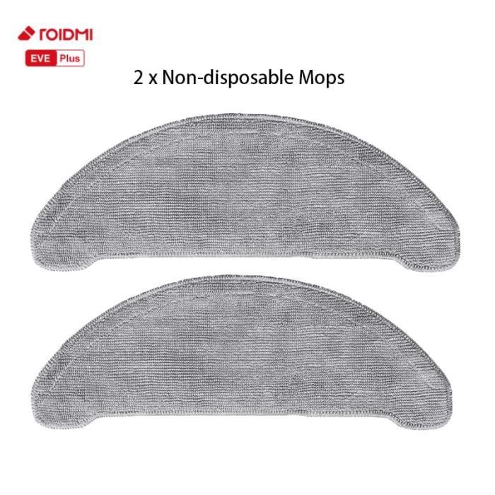 2 x Mops recyclable Brosse latérale roulante avec filtre HEPA